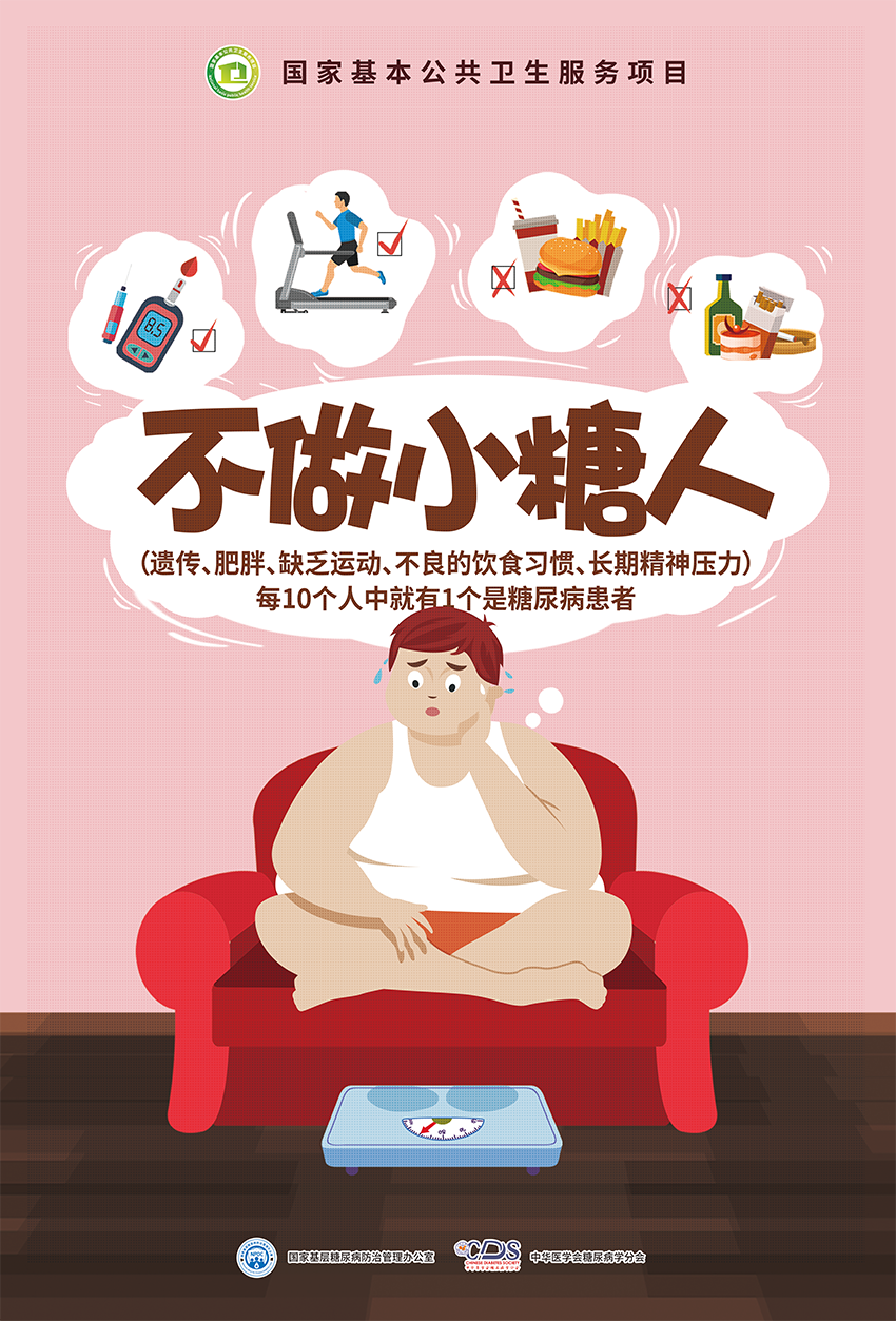 糖尿病宣传海报漫画图片